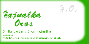 hajnalka oros business card